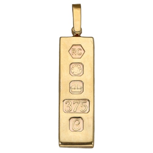 9ct gold pendant 84g ingot - 9ct,