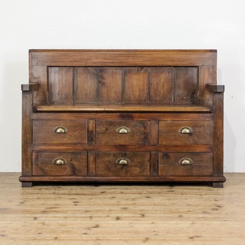 Rustic pine settle - rustic, bench