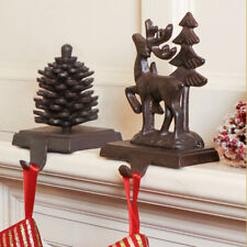 Christmas Stocking Holder Cast Iron Mantelpiece Xmas Stocking Hanger Hook