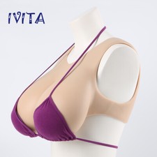 H Cup Silicone Crossdresser Breast Forms Transgender Fake Boobs Bra Enhacners