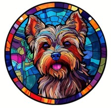 Yorkshire Terrier DOG YORKIE Lover Suncatcher Birthday Window  GIFT Present