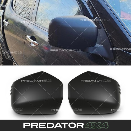 Black door mirror covers - mirror, for