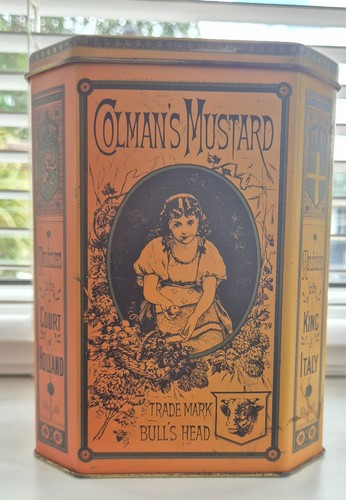 Vintage colmans mustard tin - colmans,