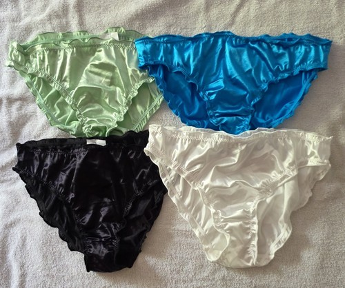 Satin ruffle frilly knickers - frilly,