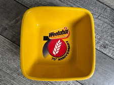 Weetabix 70th Anniversary Square Yellow Cereal Breakfast Bowl