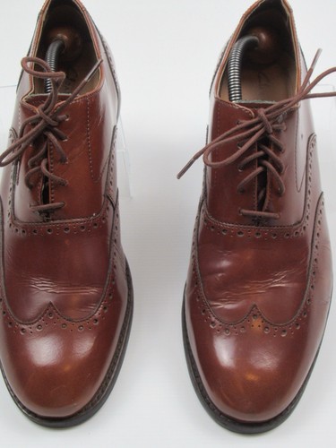 Clarks brown leather wingtip - brown,
