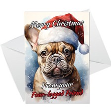 French Bulldog Christmas Card