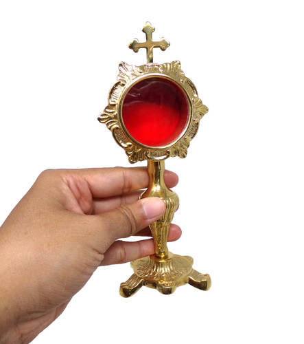 Religious brass monstrance - religious,