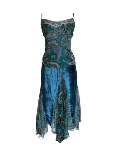 Rene derhy teal paisley cami - rene,