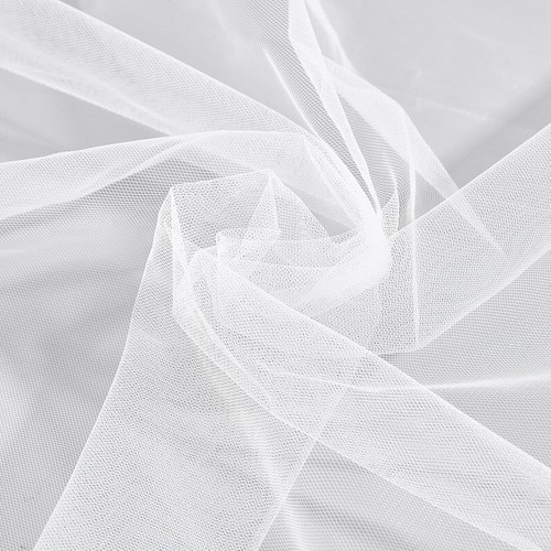 White netting fabric dress - netting,