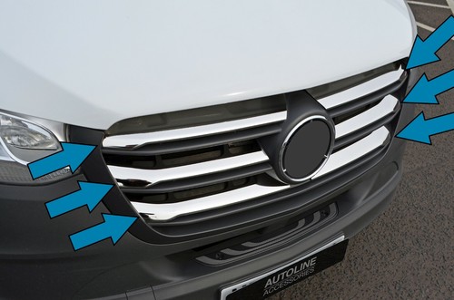 Chrome front grille - front,