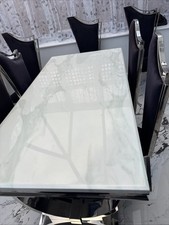 White Stone Marble Table with