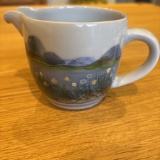 Highland Stoneware Pottery Cream Jug Landscape Pattern 300 Ml Size Unused