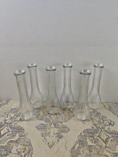 NUPTIO Glass Bud Vases for Flower: 6 Pcs 21.7cm Tall Small Vase for Wedding Cent