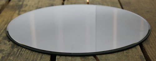 Round glass mirror candle - round,