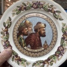 Aynsley Plate Christmas 1987 We Three Kings 