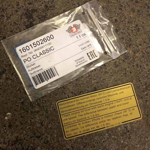 Engine oil maintenance sticker - engine,