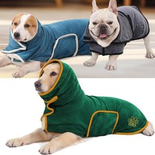 Dog Drying Coat Super Absorbent Dog Towel Robe for Small Medium Dog Pet Bathrobe