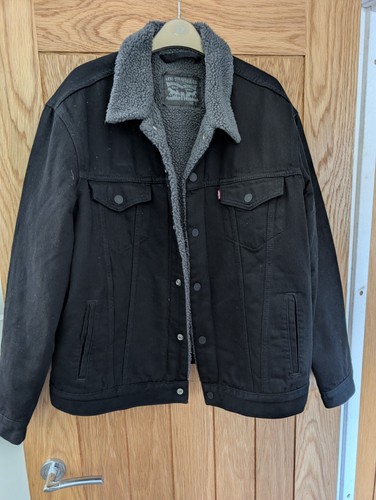 Levis denim sherpa lined black - levis,