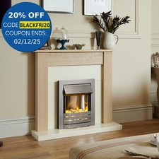 Adam Southwold Oak Cream Surround Fireplace Stove Fire Heater Heating Suite
