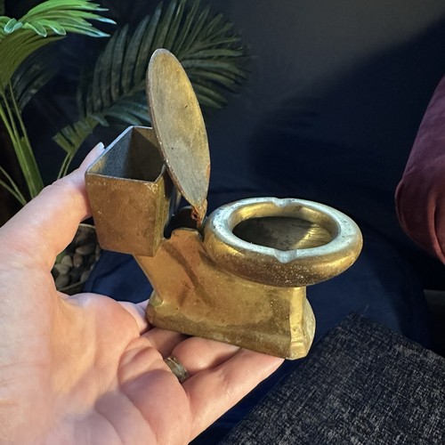 1950s brass novelty - 1950s, toilet