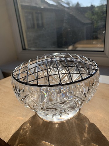 Vintage cut glass rose bowl - vintage,
