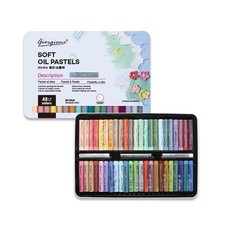 Soft Oil Pastels – 48+1 Colors Morandi Set – Smooth, Blendable, Artist Quality