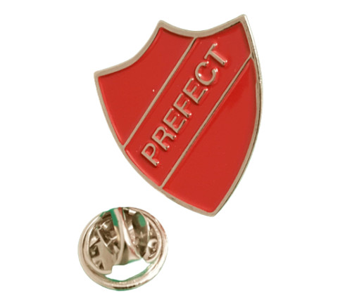 Red school prefect enamel - red,