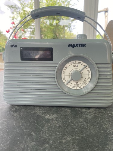 Maxtek grey retro dab radio - maxtek, dab/fm