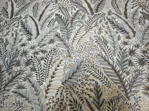 Embroidered romo leaf pluma - romo,