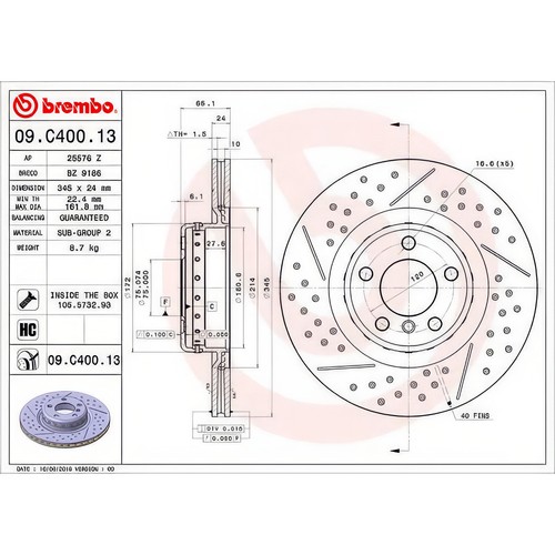 Brembo c400 brake - brake, disc