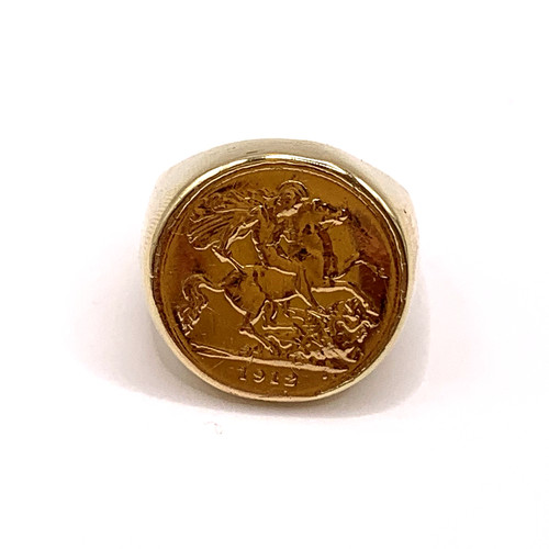 George 22ct sovereign - george, ring