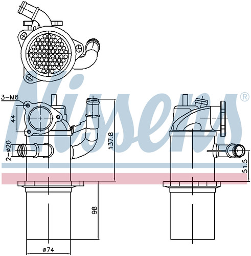 Nissens egr cooler 989423 - nissens,