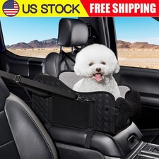 Dog Car Seat Pet Car Booster Seat Center Console Dog Sea for 15 Lbs Small Dogs