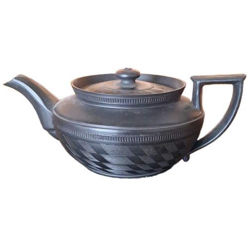 19th century basalt teapot - century,