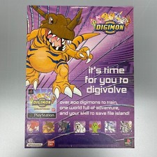 DIGIMON WORLD PLAYSTATION GREYMON BIRDRAMON GARURUMON 2001 VINTAGE RETRO ADVERT
