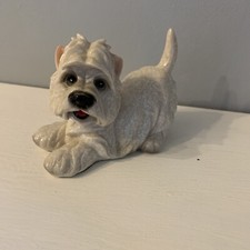 Rare Aynsley Animal Kingdom Westie Pup Dog Ornament Collectible 4" x 3" 