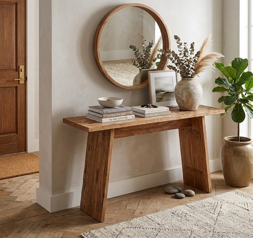 Solid wood console table - wood,