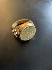 18ct Gold Plated Half Sovereign Ring