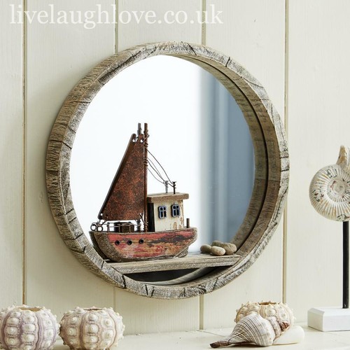 24cm nautical wooden porthole - wooden,