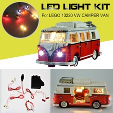 LED Light Kit Camper Van Lighting Technic Bricks Only For Lego 10220 VW T1 Gift~