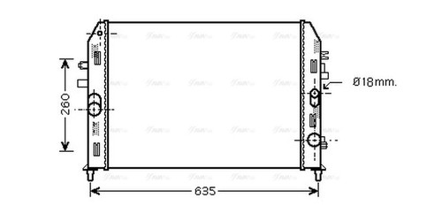 Ava coolant radiator - coolant, mz2205