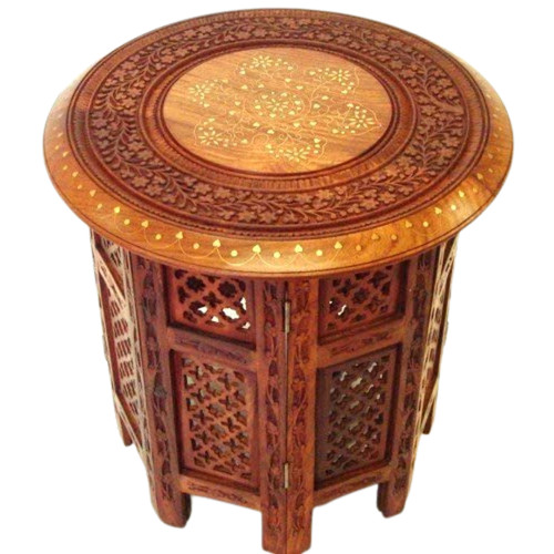 Wooden hand carved round - hand, end