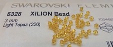 Swarovski Crystal Beads 1440 Beads - 3mm Bicone - Light Topaz Yellow 