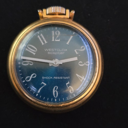 Vintage westclox scepter blue - westclox,
