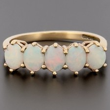 9ct Yellow Gold Opal Eternity