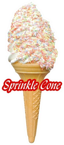 Ice cream sticker single - cream,