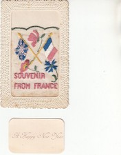 WW1 Embroidered silk envelope