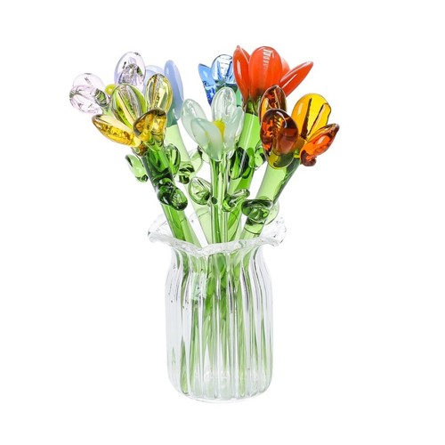 Miniature glass seven flowers - miniature,