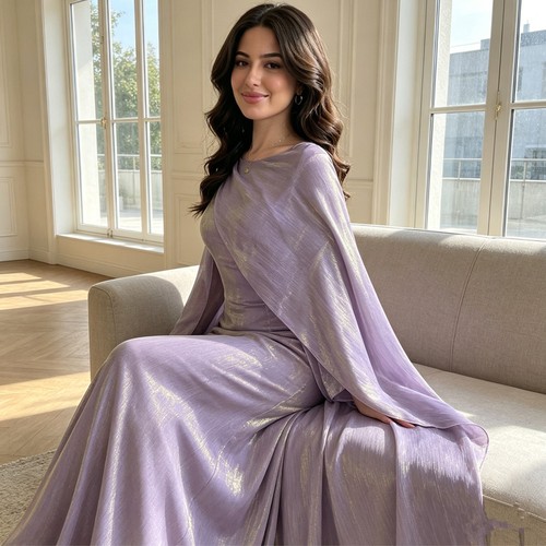 Women maxi cape dress abaya - women,